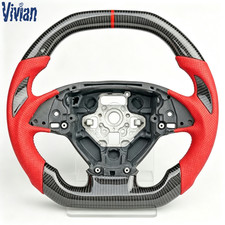 Carbon Fiber Red Leather Steering Wheel For Chevrolet Camaro Ss 2016-2024 Carbon Fiber Red Leather Steering Wheel For Chevrolet Camaro Ss 2016-2024