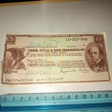 ASSEGNO DA VIAGGIO TRAVELERS CHEQUE 2O DOLLARI USA - DOLLARI AMERICANI