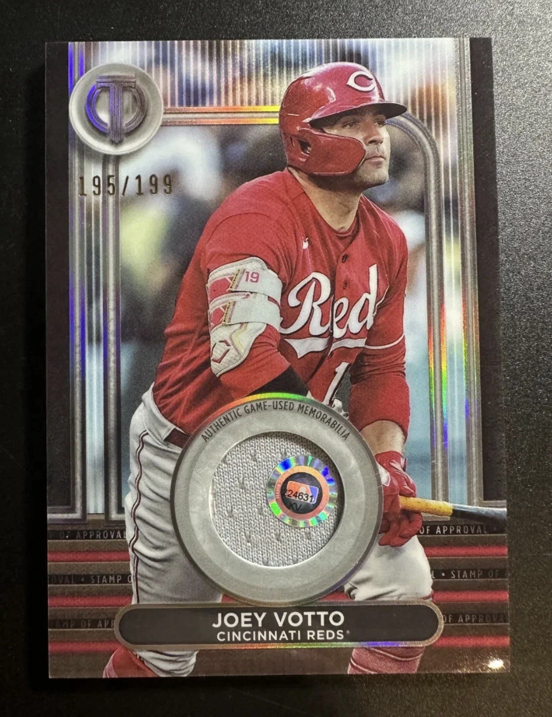 Joey Votto 2024 Topps Tribute Stamp of Approval Relic /199 Reds #SOA-JV2 Baseball Card