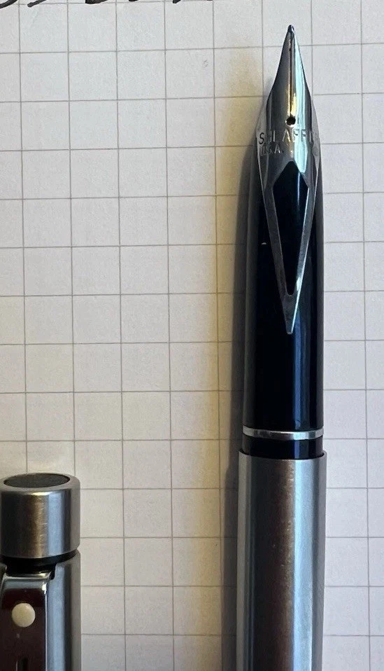 Slime Sheaffer Targa SteelFine plumín vintage EE. UU. Pluma Estilográfica. Foto 4 de 4