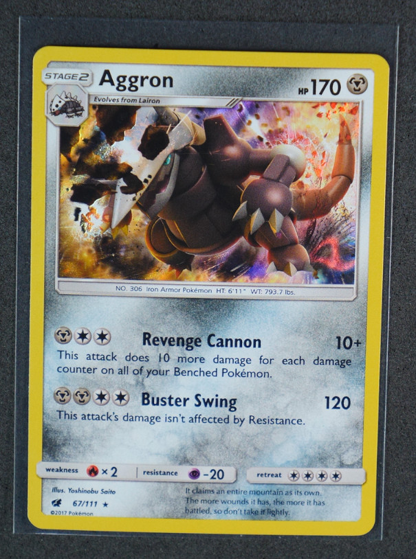 Aggron Holo Holo Rare #67/111 SM - Crimson Invasion 2017 NM