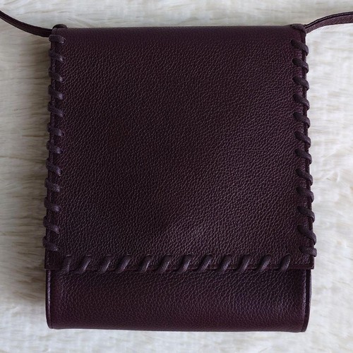Yves Saint Laurent Cassandra Shoulder Bag Leather Vintage Unisex Gold Hardware