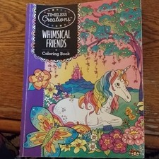 Cra-Z-Art Timeless Creations Whimsical Friends Coloring Book 64 Perforated pg
