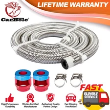 5/16" Fuel Line Stainless Steel Braided Hose Kit 3FT w/2pc AN6 Fitting Universal
