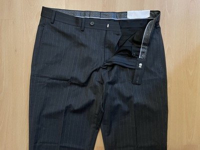 Collection by Michael Strahan Striped Classic Fit Stretch Suit Pants Gray  36X30 | eBay