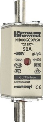 Mersen NH000GG50V50 NH-Sicherungseinsatz 50A Gr. 000 AC500V
