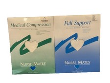 Nurse Mates Compression Hosiery Size D Medical Support Stockings Lot 2 NOS