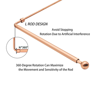 ziyuan 2PCS Copper Dowsing Rods Divining Rods Energy Water Witching ziyuan 2PCS Copper Dowsing Rods Divining Rods Energy Water Witching
