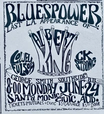 ALBERT KING 1968 Poster Style CONCERT ADVERT Bluespower LOWELL FULSON