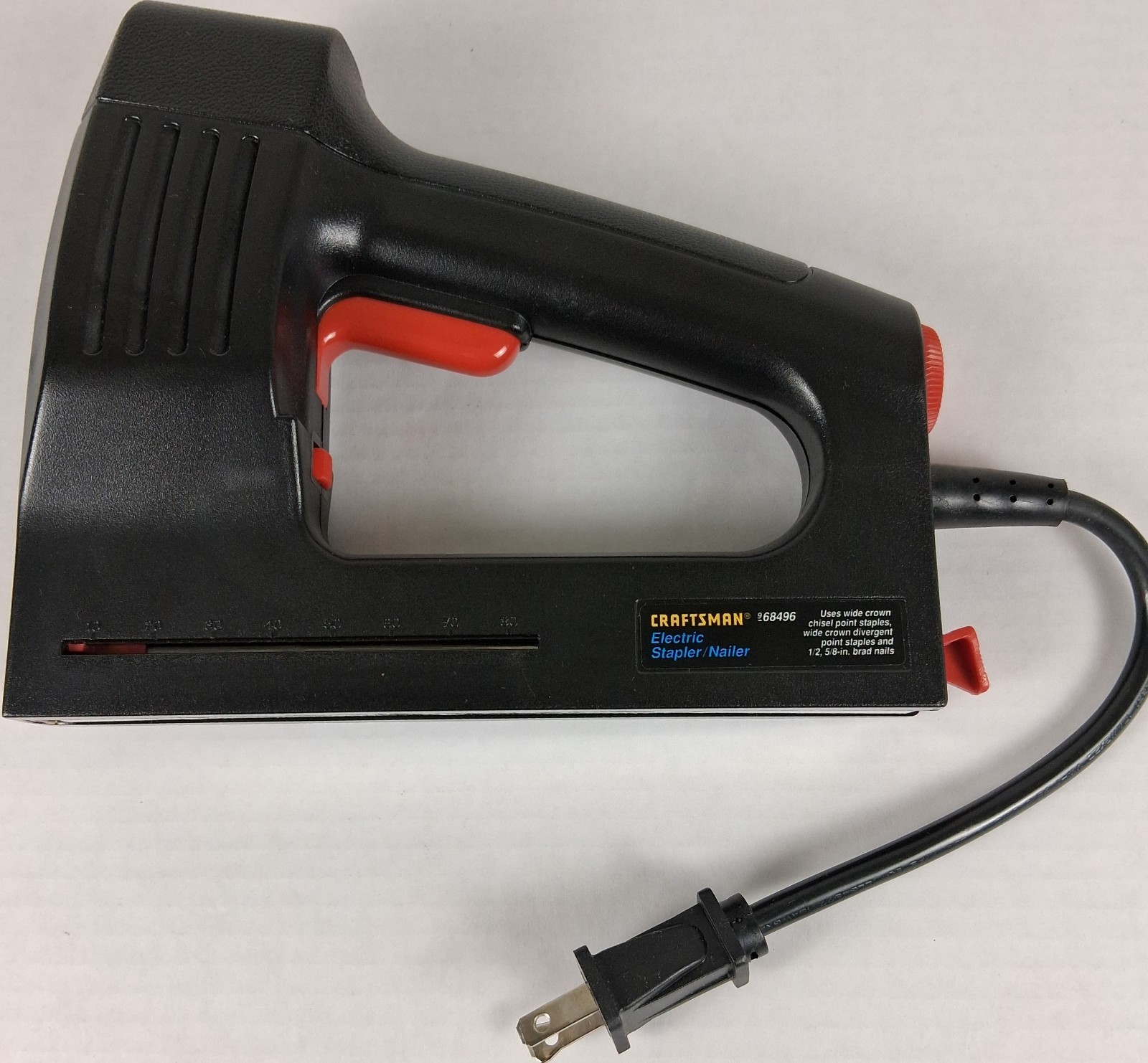 Craftsman 968496 Electric Stapler Brad Nailer 10 Amp Variable Power USA Open Box