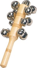 Schellenstab natur mit 13 Schellen 