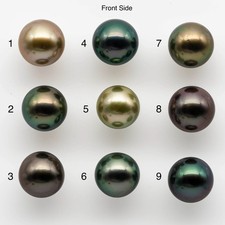 12-13mm Tahitian Pearl Round with High Luster and Natural Color with Minor Blem