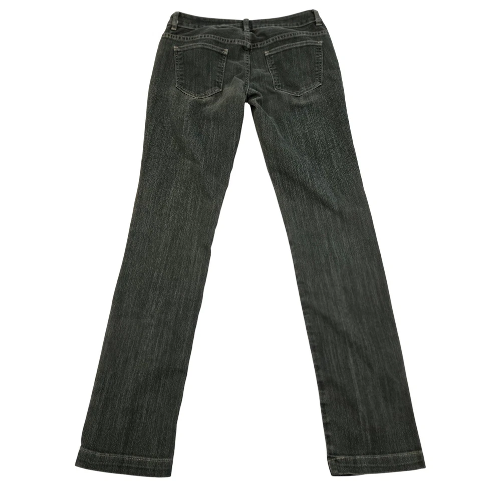 Pantalones de mezclilla LUX French on Reverse French A L Envers para mujer 28x33 verde gris recto Foto 2 de 4