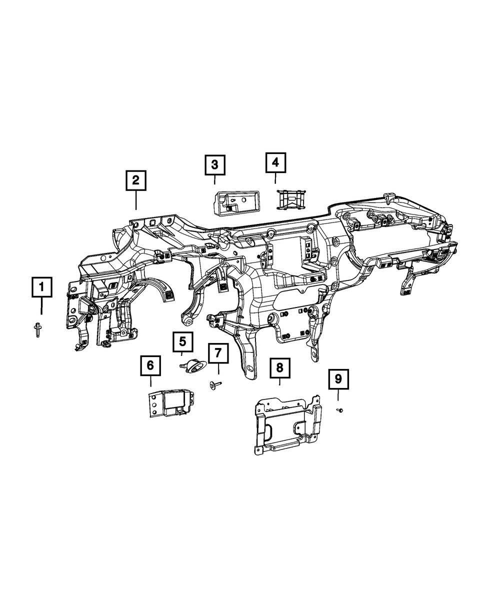 Genuine Mopar Instrument Panel Bracket 68507223AA