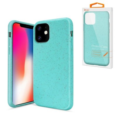 Reiko Apple iPhone 11 Pro Max Wheat Bran Material Silicone Phone Case Blue 2E