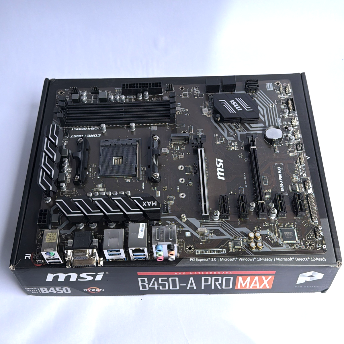 MSI B450-A PRO MAX ATX Motherboard Socket AM4 DDR4 PCIe M.2 HDMI