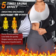 Sauna Suit Women Weight Loss Jacket Long Sleeve Body Shaper M/L/XL/2XL/3XL