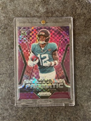 2025 Panini Prizm - Prizmatic Travis Hunter Purple Power /49 #12 (RC)