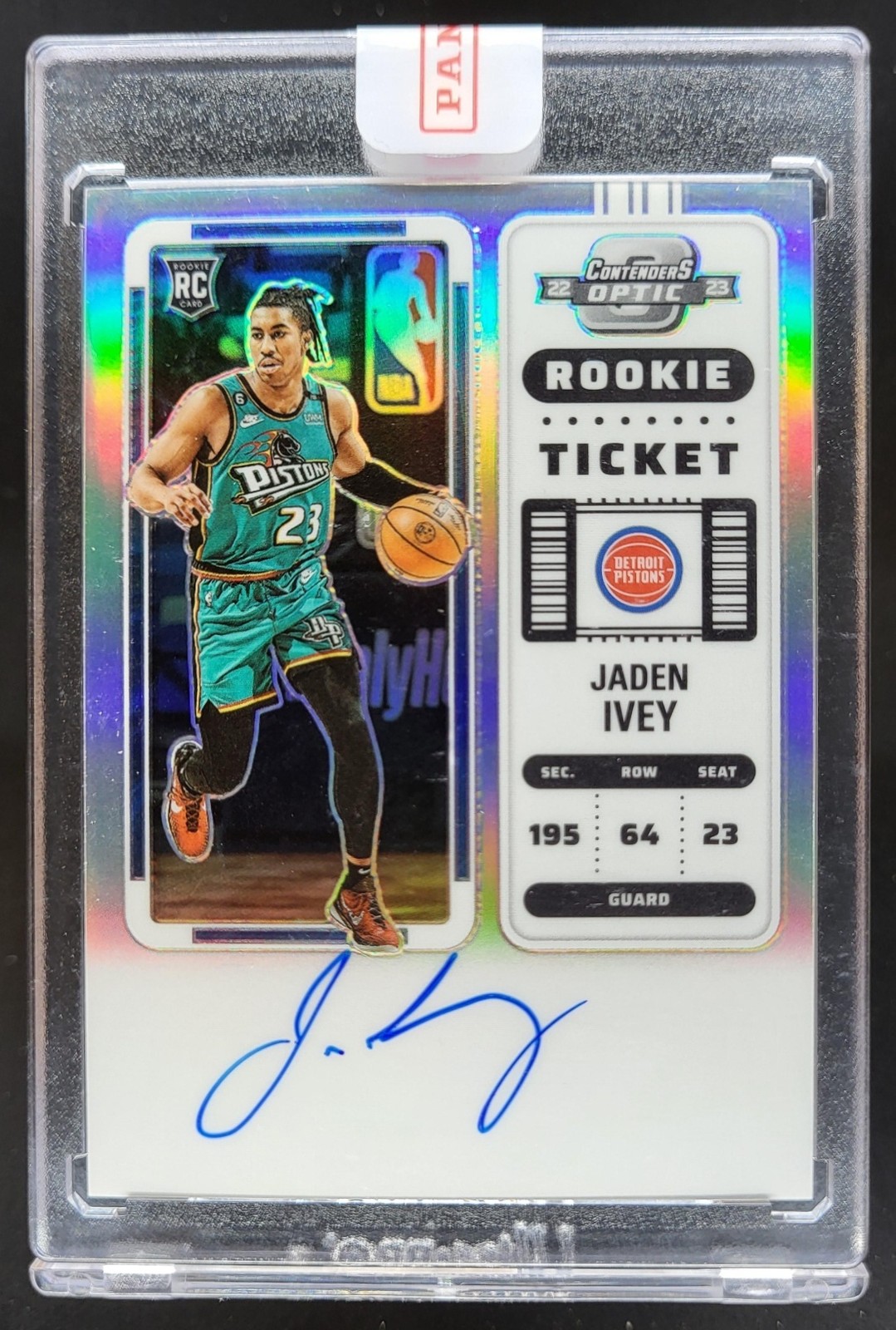 2022-23 Panini Contenders Optic Jaden Ivey #139 RC Auto Detroit Pistons SL2