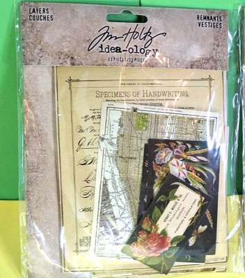 Tim Holtz Idea-ology Remnants Layers for Layering 33 Pieces #TH93956 New