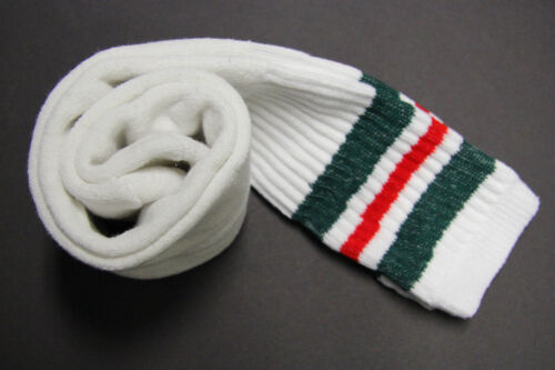 1 pairs 24 INCH LONG TUBE SOCKS WHITE STRIP MEN'S & WOMEN'S CREW BOOTS KNEE HIGH - Picture 4 of 13
