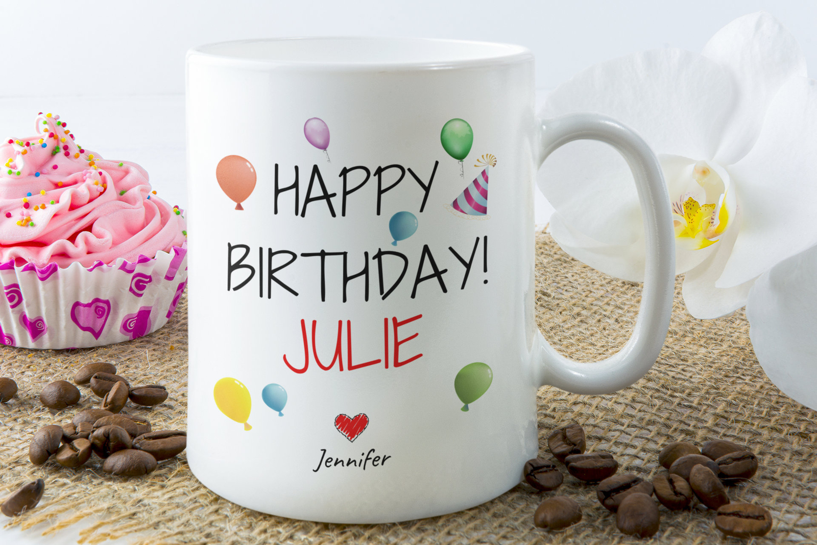 Happy Birthday Personalizedcustom Happy Birthday Mug Beautiful 11oz/15oz Premium