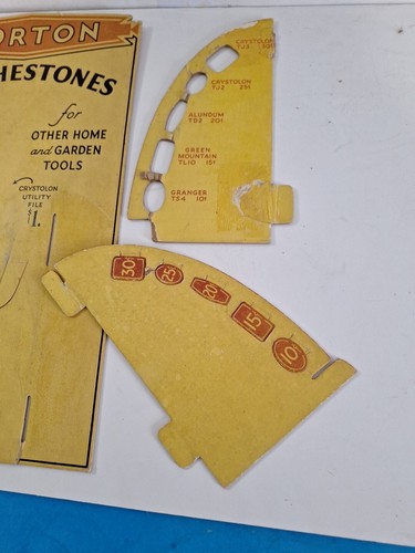 Norton Scythe Stones Store Sign Display Cardboard Damaged Sharpening Knives - Picture 6 of 10