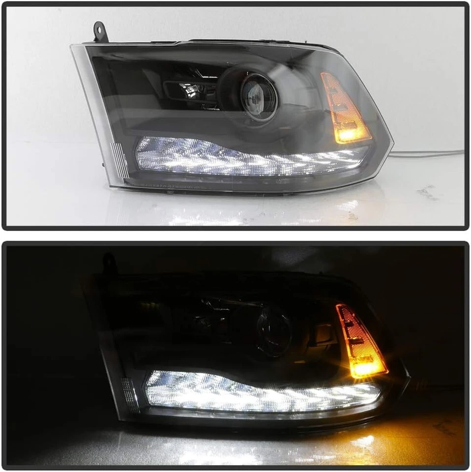For 2013-2018 Dodge Ram 1500 2500 3500 Projector Headlights Left+Right Pair - Image 2 of 4