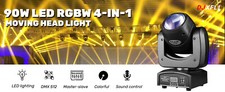 90W LED Moving Head DJ Lights Mini Beam Stage Lights with Sound Activated RGB...