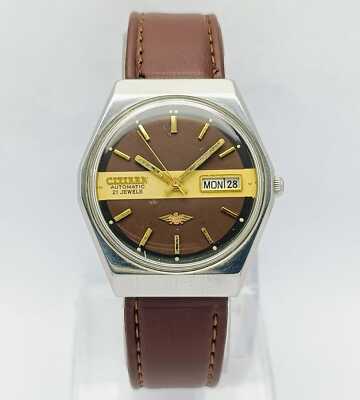 Citizen Eagle 7 Automatic 4-039386 Cal.8200A Brown Dial Vintage