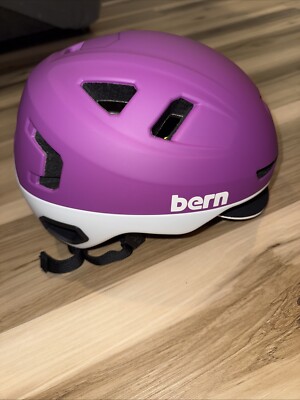 Bern BRAND NEW Adult Bike Helmet Hudson MIPS Matte Purple White Size Medium