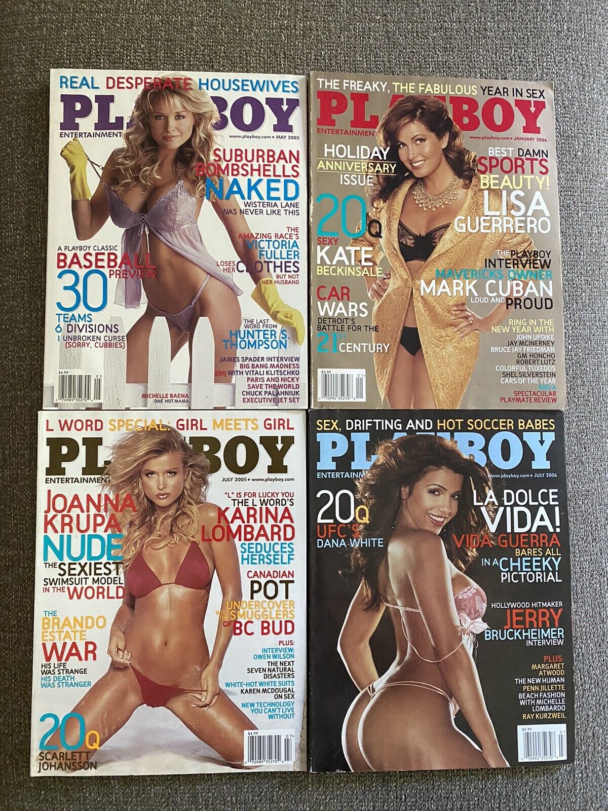 Playboy Magazine Lot of 4 2005-2006 Lisa Guerrero, Karina Lombard, Housewives eBay