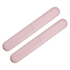 2pcs Traveling Toothbrush Holders Case for Travel Pink 8.07''x1.22''x0.83''