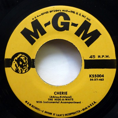Hide-A-Ways 45 Cherie / Wir Machen Em Powwow Mgm Repro Doowop Near-Mint e741