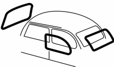 CAL-LOOK 4 PC WINDOW GLASS KIT 1972-77 BEETLE & 1972 SUPER BEETLE BAJA EMPI 3599