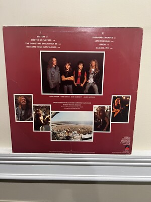 Metallica Master of Puppets Vinyl Record Elektra E1 60439 1st