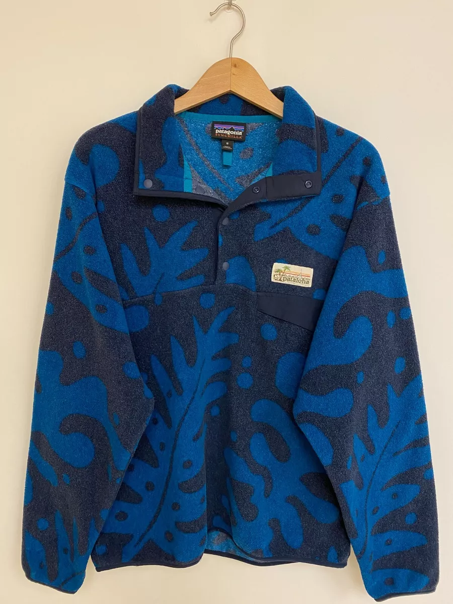 PATAGONIA Synchilla Pataloha Ferns Big Sur Blue Aztec Floral