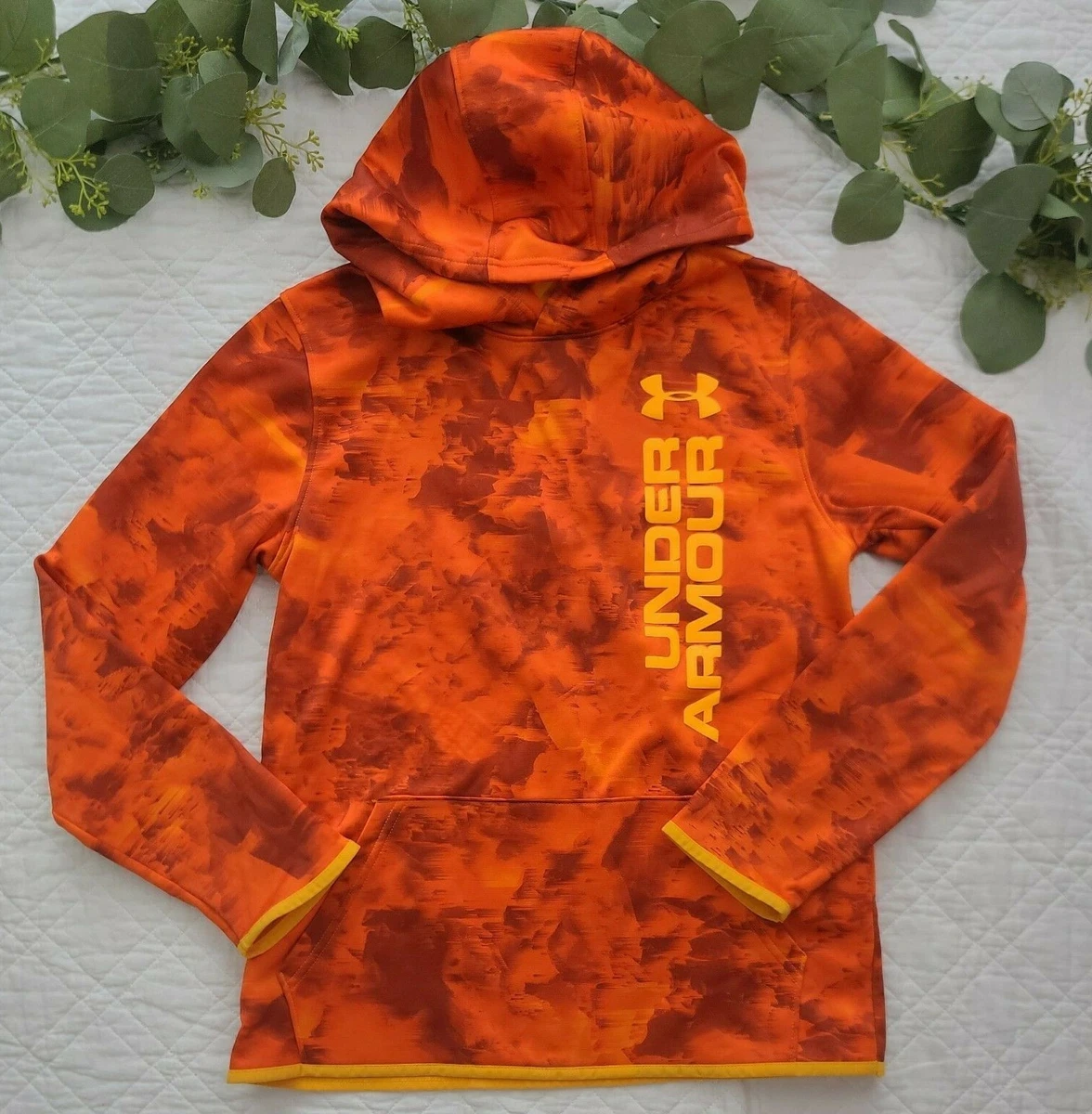 Under armour orange hoodie sales