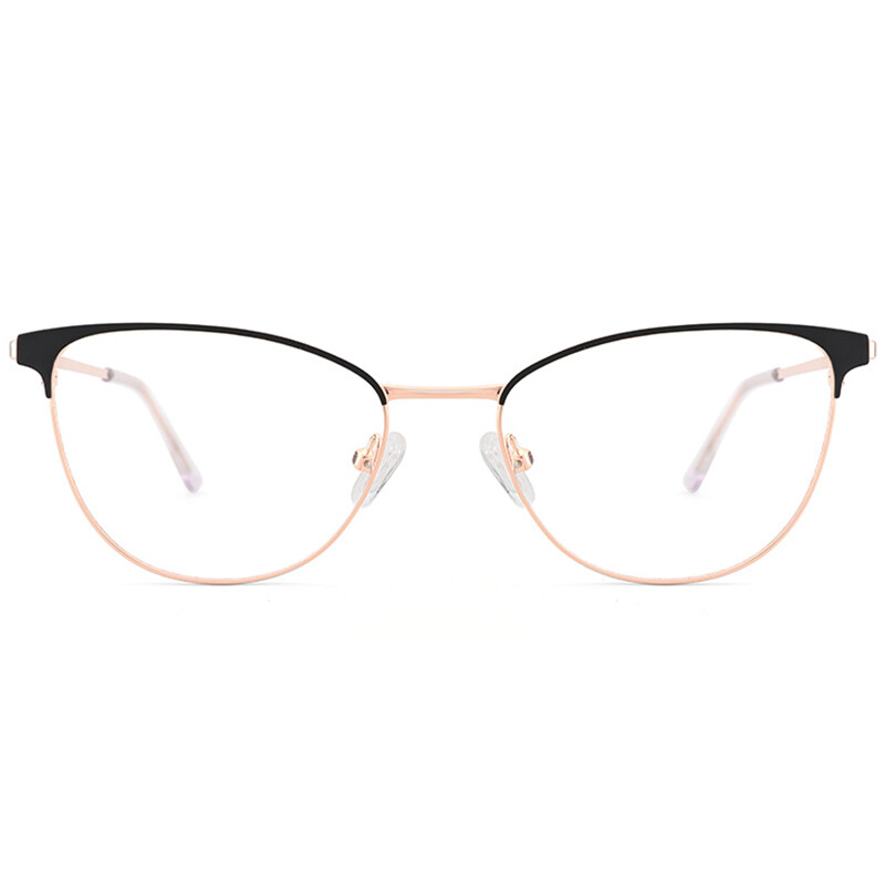 Cateye Metal Glasses for Women Girls Spring Hinges Loaded Cateye Metal Glasses for Women Girls Spring Hinges Loaded