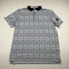 Greyson Print Polo Men's XL Blue Performance Golf Oaktree National Course