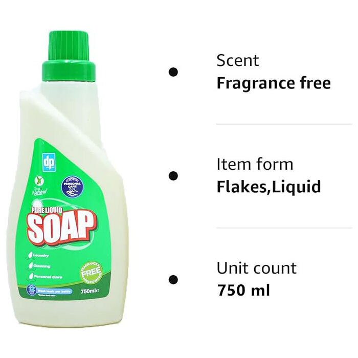 DriPak Liquid Soap Flakes 2 1X 750ml Pure Soap with No Added Perfumes