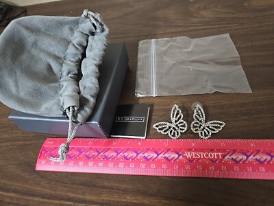 New R.J. GRAZIANO Rhinestone Butterfly Pierced Earrings