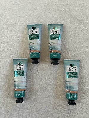 Lot of 4 Find Your Happy Place Sunkissed Ocean Waves Hand Cream, 1 fl oz NEW