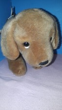 Russ Berrie Puppy Dog Golden Retriever Dog Plush 12 w/Checked Ribbon