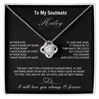 To My Soulmate Necklace Birthday Anniversary Valentine Gift for her Girlfriend