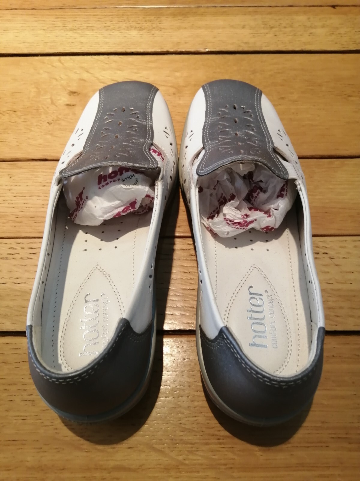 Ladies "Hotter" Shoes, Size 4. White/silver. hotter comfort concept. eBay