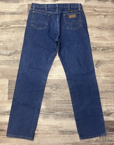 Wrangler 1013MWZPW Cowboy Schnitt Original Passform Herren 35 x 34 Denim 100 % Baumwolle EUC