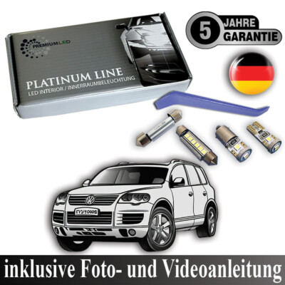16x LED Innenraumbeleuchtung Komplettset für VW TOUAREG 7L 7LA CANBUS SMD Weiß