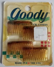 Vintage 1989 GOODY Kant-Slip Tuck Combs 4 Ct. 550 Made in USA New Old Stock