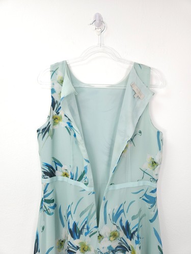 Hobbs Dress Size 14 Carly Floral Midi Light Blue Multi Occasion Wedding Party - Picture 10 of 12